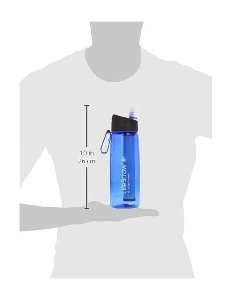 1 unidad LifeStraw Go Botella de agua con filtro integrado Elimina bacterias y protozoos 